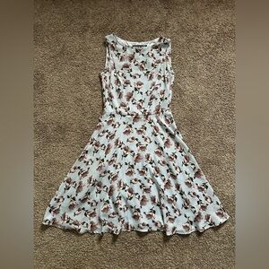 Floral Sleeveless Dress Light Blue